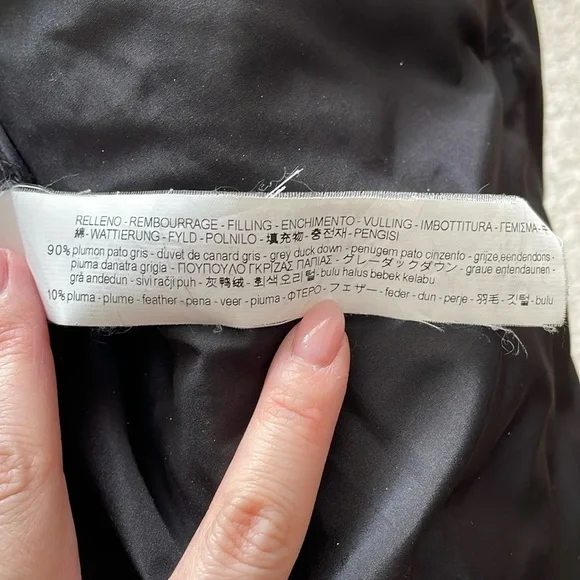 Zara Black Puffer Coat Size XS - Picture 8 of 16